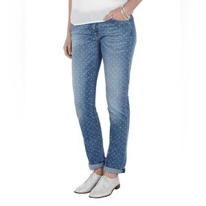 Max Mara Weekend Boyfriend Fit Polka Dot Straight Leg Jeans